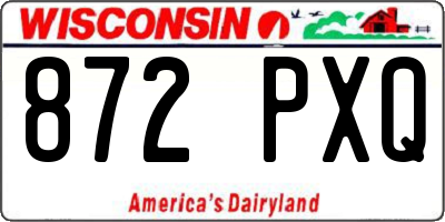 WI license plate 872PXQ