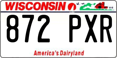 WI license plate 872PXR