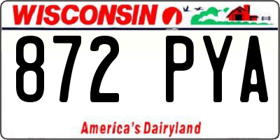 WI license plate 872PYA