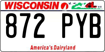 WI license plate 872PYB