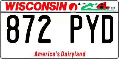 WI license plate 872PYD