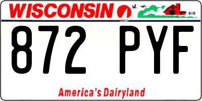 WI license plate 872PYF