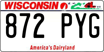 WI license plate 872PYG