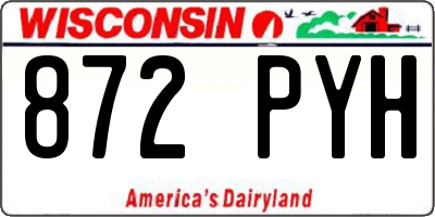 WI license plate 872PYH