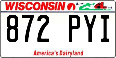 WI license plate 872PYI