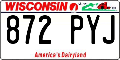 WI license plate 872PYJ