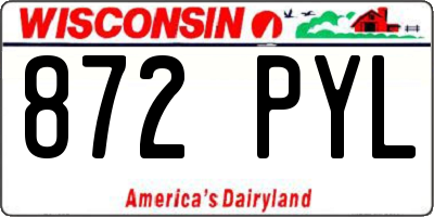 WI license plate 872PYL