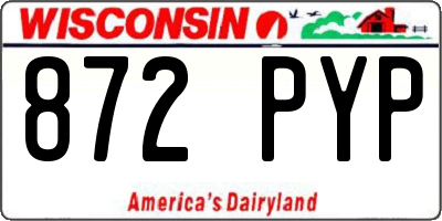 WI license plate 872PYP