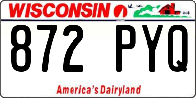 WI license plate 872PYQ
