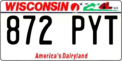 WI license plate 872PYT