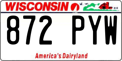 WI license plate 872PYW