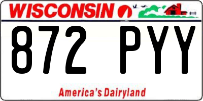 WI license plate 872PYY