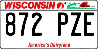WI license plate 872PZE