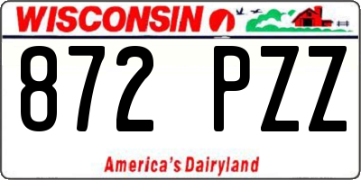 WI license plate 872PZZ