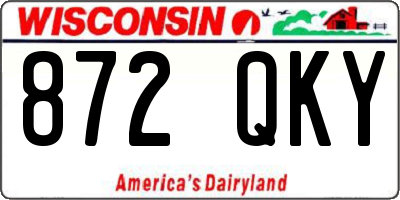 WI license plate 872QKY