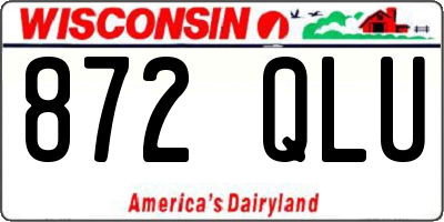 WI license plate 872QLU