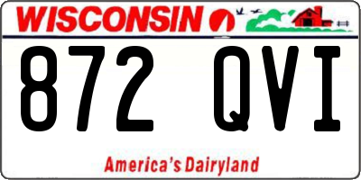 WI license plate 872QVI