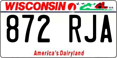 WI license plate 872RJA