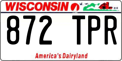 WI license plate 872TPR