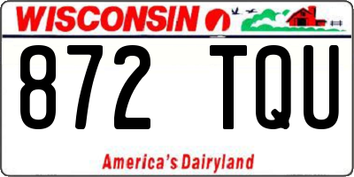 WI license plate 872TQU