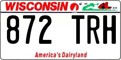 WI license plate 872TRH