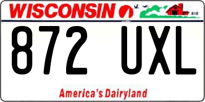 WI license plate 872UXL