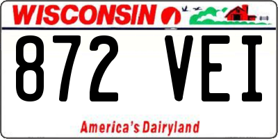 WI license plate 872VEI