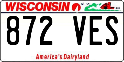 WI license plate 872VES