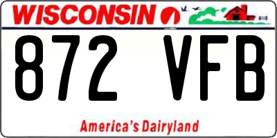 WI license plate 872VFB