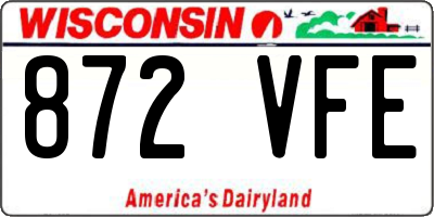 WI license plate 872VFE