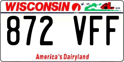WI license plate 872VFF