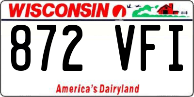 WI license plate 872VFI