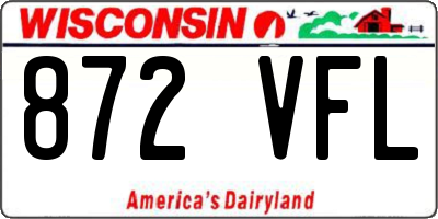 WI license plate 872VFL