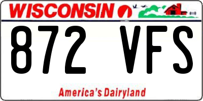 WI license plate 872VFS
