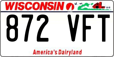 WI license plate 872VFT