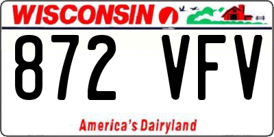 WI license plate 872VFV