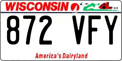 WI license plate 872VFY