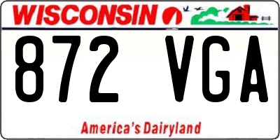 WI license plate 872VGA