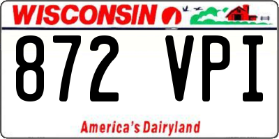 WI license plate 872VPI
