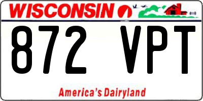 WI license plate 872VPT