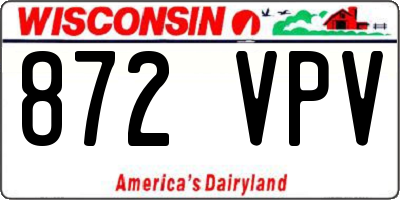 WI license plate 872VPV