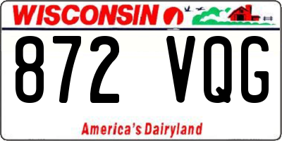 WI license plate 872VQG