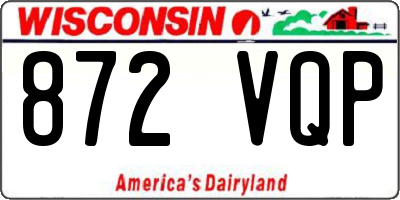 WI license plate 872VQP