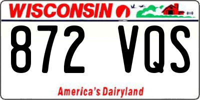 WI license plate 872VQS