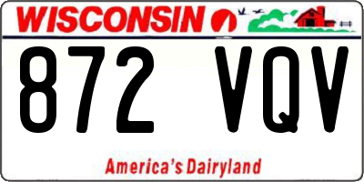 WI license plate 872VQV