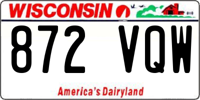 WI license plate 872VQW