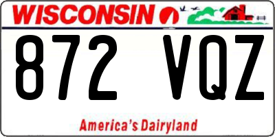 WI license plate 872VQZ