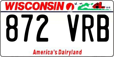 WI license plate 872VRB