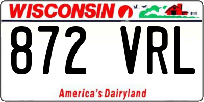 WI license plate 872VRL