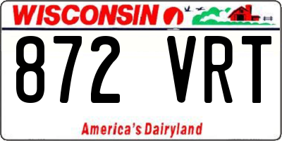 WI license plate 872VRT